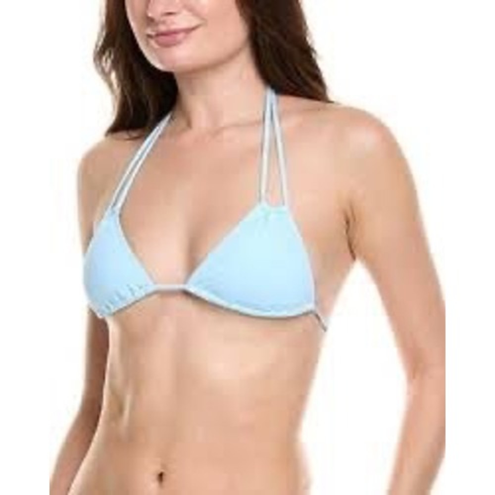 L*Space Jamie Van Slooten Del Prado Bikini Top‎ Sky Blue LSDPT24 Womens MedNEW